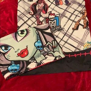 Monster High Flat Sheet Twin with Pillowcase